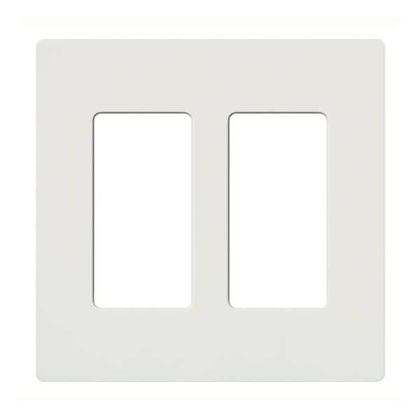 2-Gang White Gloss Wallplate