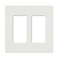 Lutron 2-Gang White Gloss Wallplate