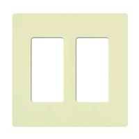 Lutron 2-Gang Almond Gloss Wallplate