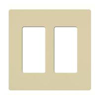 Lutron 2-Gang Ivory Gloss Wallplate