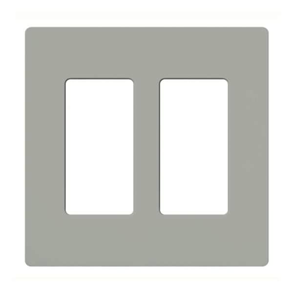 2-Gang Gray Gloss Wallplate