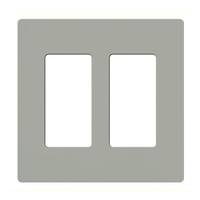 Lutron 2-Gang Gray Gloss Wallplate