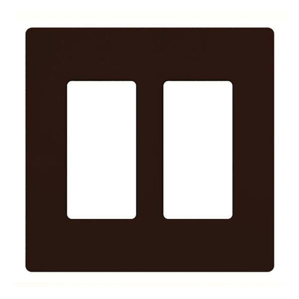 2-Gang Brown Gloss Wallplate