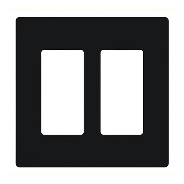 2-Gang Black Gloss Wallplate