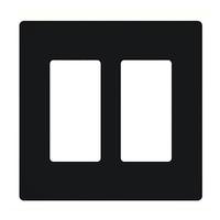 Lutron 2-Gang Black Gloss Wallplate