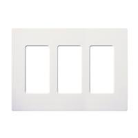 Lutron 3-Gang White Gloss Wallplate