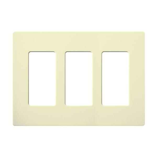 3-Gang Almond Gloss Wallplate