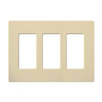 Lutron 3-Gang Ivory Gloss Wallplate