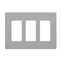 Lutron 3-Gang Gray Gloss Wallplate