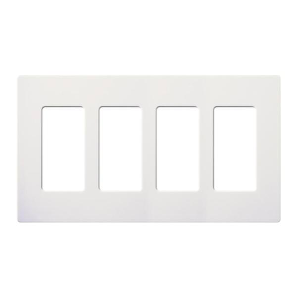 4-Gang White Gloss Wallplate (12 pack)