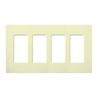 Lutron 4-Gang Almond Gloss Wallplate