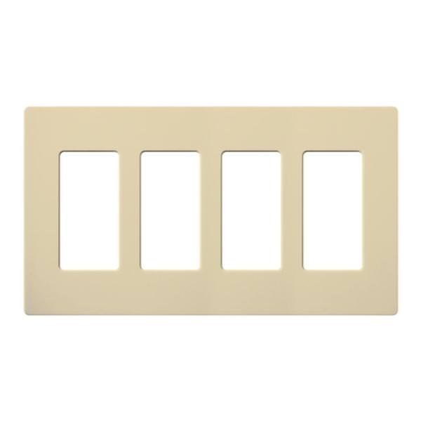 4-Gang Ivory Gloss Wallplate