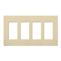 Lutron 4-Gang Ivory Gloss Wallplate