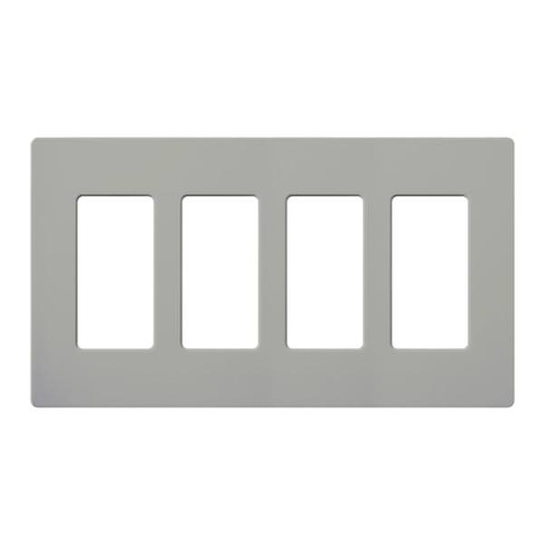4-Gang Gray Gloss Wallplate