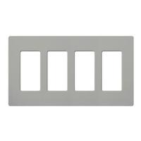 Lutron 4-Gang Gray Gloss Wallplate