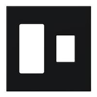 Lutron 2-Gang Black Wallplate