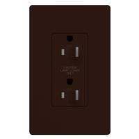 Lutron Brown 15 amp 120 volt Tamper Resistant Dual Dimming Receptacle Outlet