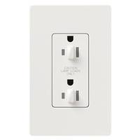 Lutron White 15 amp 120 volt Tamper Resistant Dual Dimming Receptacle Outlet