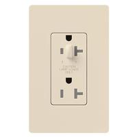 Lutron Light Almond 15 amp 120 volt Tamper Resistant Half Dimming Receptacle Outlet