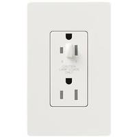 Lutron White 15 amp 120 volt Tamper Resistant Half Dimming Receptacle Outlet
