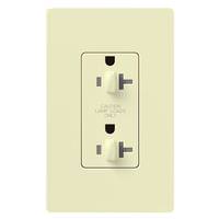 Lutron Almond 20 amp 120 volt Tamper Resistant Dual Dimming Receptacle Outlet