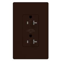 Lutron Brown 20 amp 120 volt Tamper Resistant Dual Dimming Receptacle Outlet