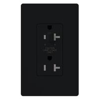 Lutron Black 20 amp 120 volt Tamper Resistant Half Dimming Receptacle Outlet