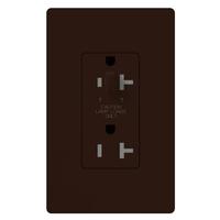 Lutron Brown 20 amp 120 volt Tamper Resistant Half Dimming Receptacle Outlet