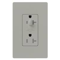 Lutron Gray 20 amp 120 volt Tamper Resistant Half Dimming Receptacle Outlet