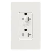 Lutron White 20 amp 120 volt Tamper Resistant Half Dimming Receptacle Outlet