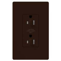 Lutron Brown 15 amp 120 volt Tamper Resistant Dual Dimming Receptacle Outlet