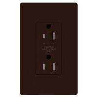 Lutron Brown 15 amp 120 volt Tamper Resistant Half-Dimming Receptacle Outlet