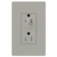 View Gray 15 amp 120 volt Tamper Resistant Half-Dimming Receptacle Outlet