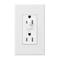 Lutron White 15 amp 120 volt Tamper Resistant Half-Dimming Receptacle Outlet