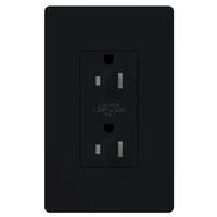 Lutron Black 20 amp 120 volt Tamper Resistant Dual Dimming Receptacle Outlet