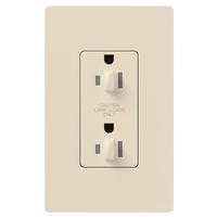 Lutron Light Almond 20 amp 120 volt Tamper Resistant Dual Dimming Receptacle Outlet