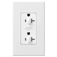 Lutron White 20 amp 120 volt Tamper Resistant Dual Dimming Receptacle Outlet
