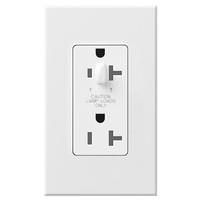 Lutron White 20 amp 120 volt Tamper Resistant Half-Dimming Receptacle Outlet