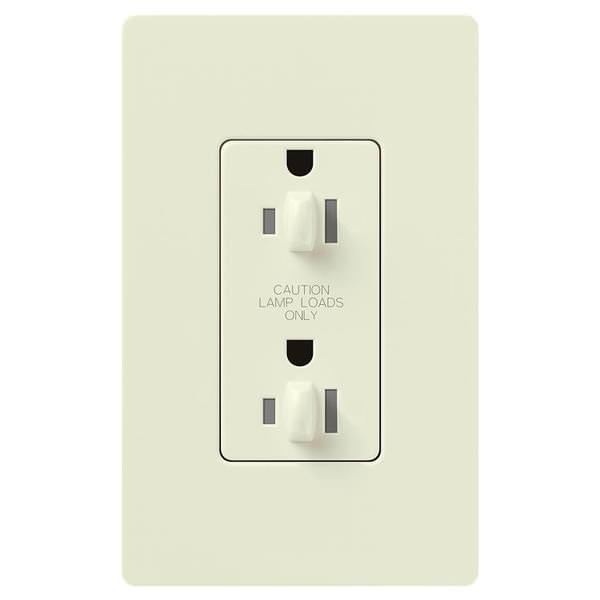 Biscuit 15 amp 120 volt Tamper Resistant Dual Dimming Receptacle Outlet