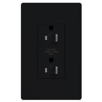 Lutron Midnight 15 amp 120 volt Tamper Resistant Dual Dimming Receptacle Outlet