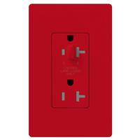 Lutron Hot Red 15 amp 120 volt Tamper Resistant Half Dimming Receptacle Outlet