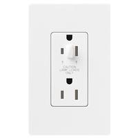 Lutron Snow 15 amp 120 volt Tamper Resistant Half Dimming Receptacle Outlet