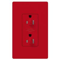 Lutron Hot Red 20 amp 120 volt Tamper Resistant Dual Dimming Receptacle Outlet