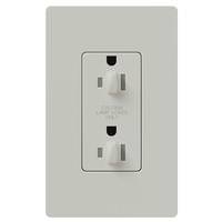 Lutron Palladium 20 amp 120 volt Tamper Resistant Dual Dimming Receptacle Outlet