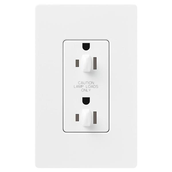 Snow 20 amp 120 volt Tamper Resistant Dual Dimming Receptacle Outlet