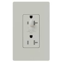 Lutron Palladium 20 amp 120 volt Tamper Resistant Half Dimming Receptacle Outlet