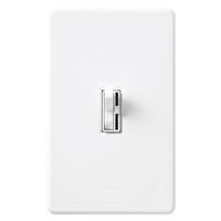 Lutron 120 volt White Toggler Single-Pole / 3-Way LED / Incandescent Wall Dimmer Switch