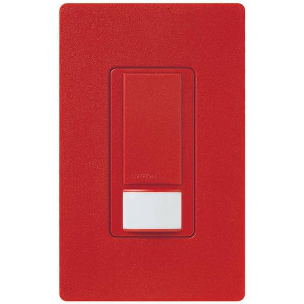 120/277 volt Hot Red In-Wall Switch Occupancy and Vacancy Sensor