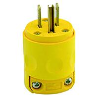 Leviton 125 volt Yellow Grounding Plug Outlet / Socket Adapter