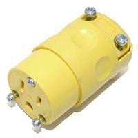 Leviton 125 volt Yellow Grounding Connector Outlet / Socket Adapter